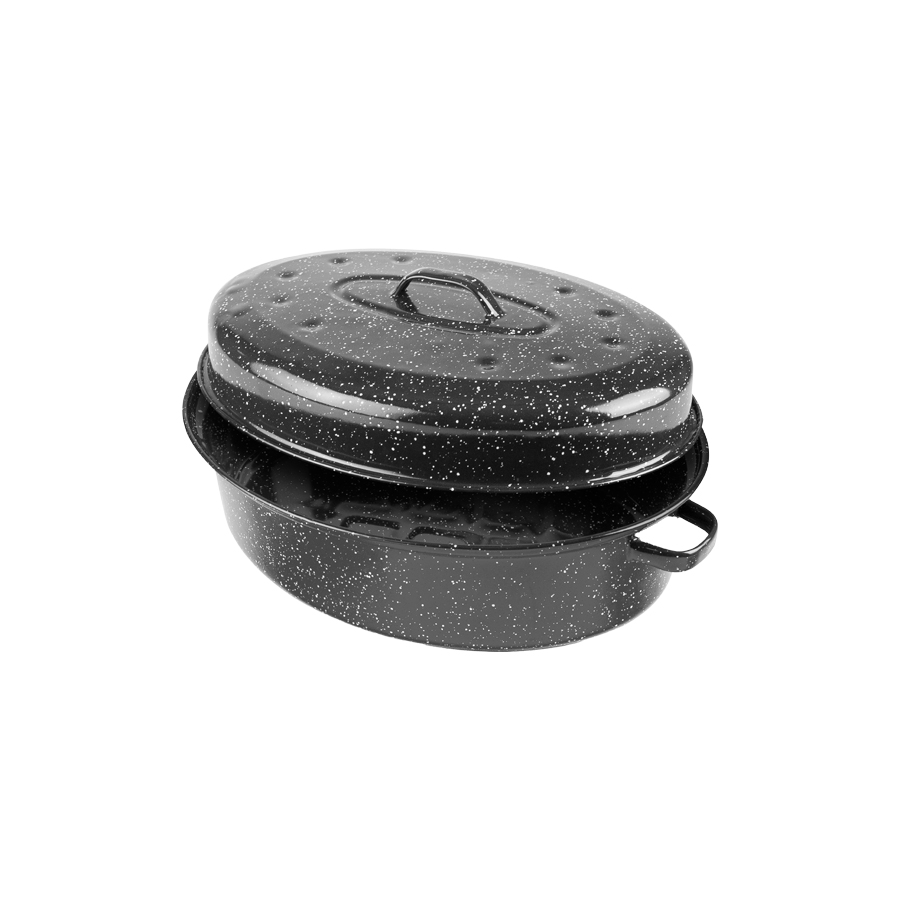 Cocotte Oval 42 cm Aço Esmaltado para Forno e Fogão