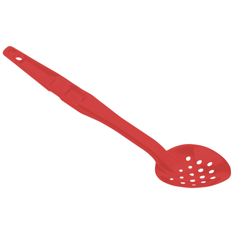 Colher Perfurada de Policarbonato Vermelho – 33 cm para Serviço