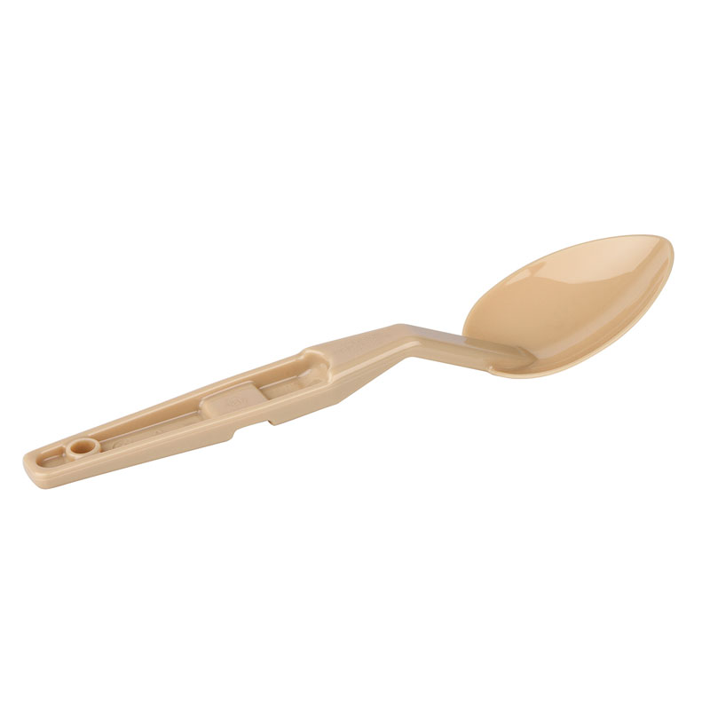 Colher Sólida de Policarbonato 28 cm, Cor Bege para Cozinha Profissional