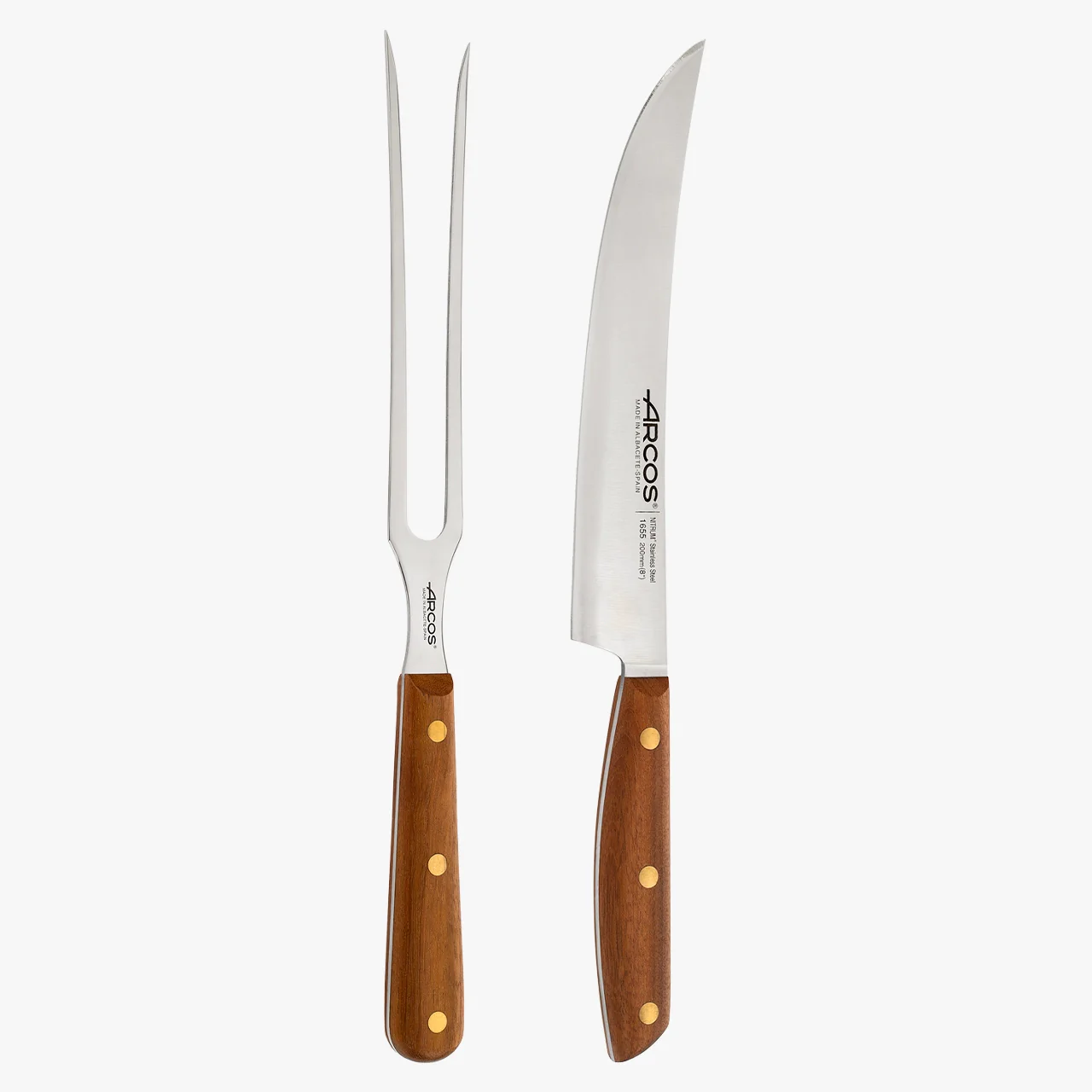 Conjunto de Churrasco Faca 200mm e Garfo 215mm Aço NITRUM