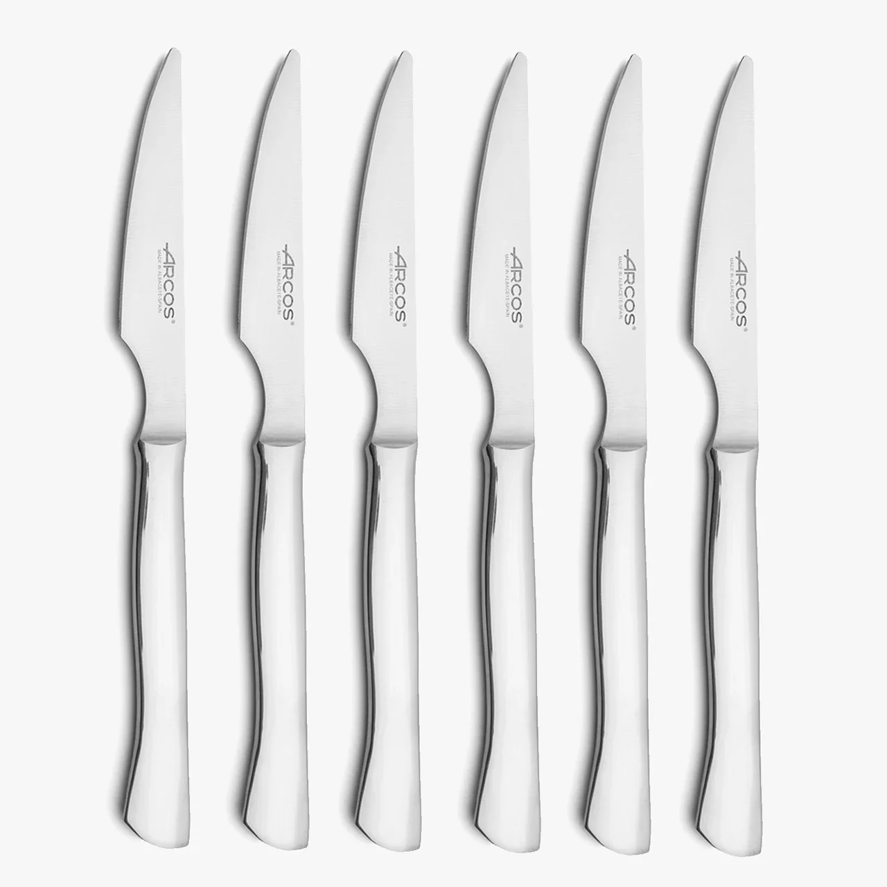 Conjunto 6 Facas de Carne Aço Inoxidável Monobloco