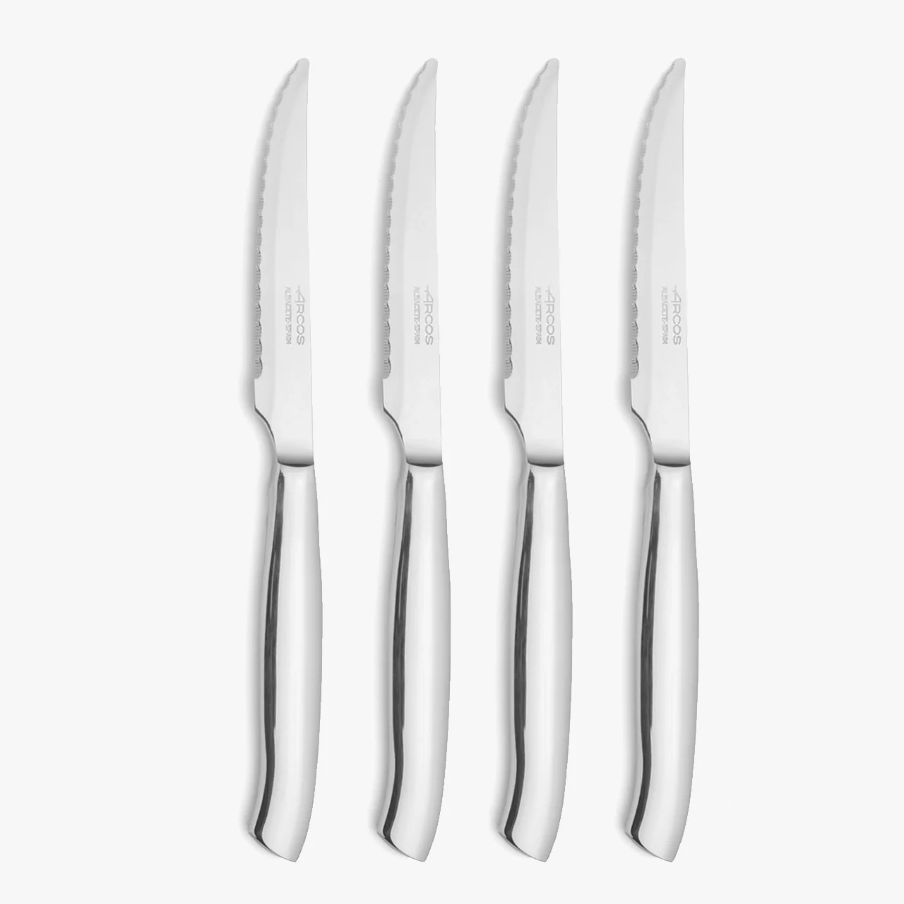 Conjunto 4 Facas de Carne Monobloco Aço Inoxidável