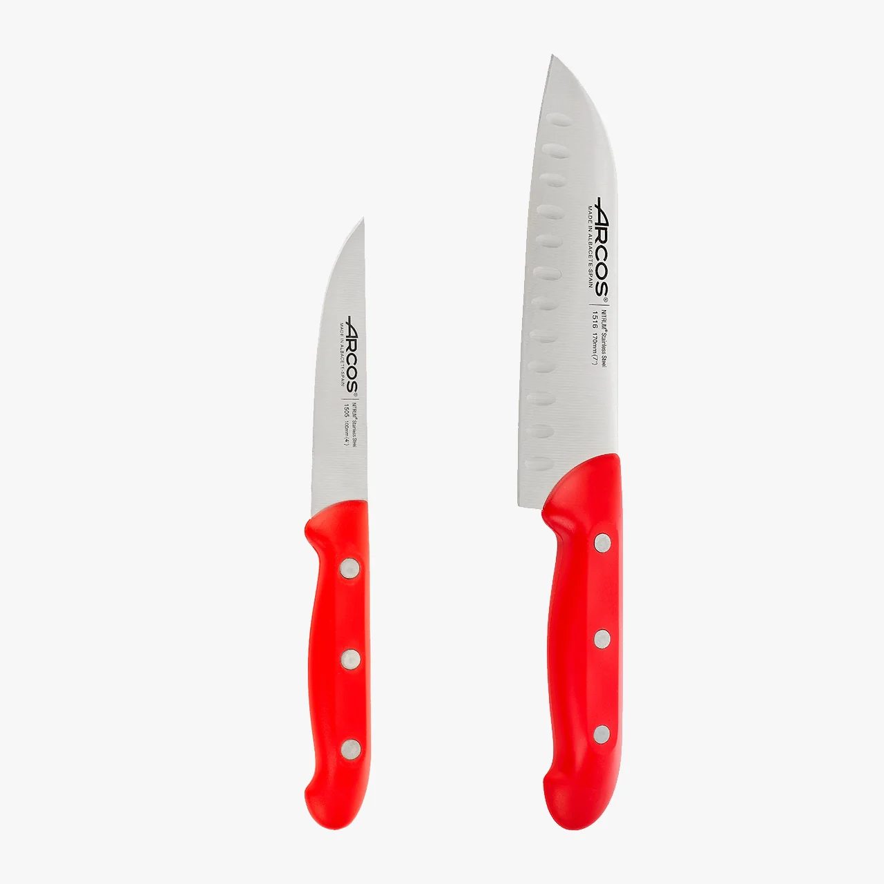 Conjunto de Facas de Cozinha 2 Peças: Santoku 170 mm e Descascar 100 mm
