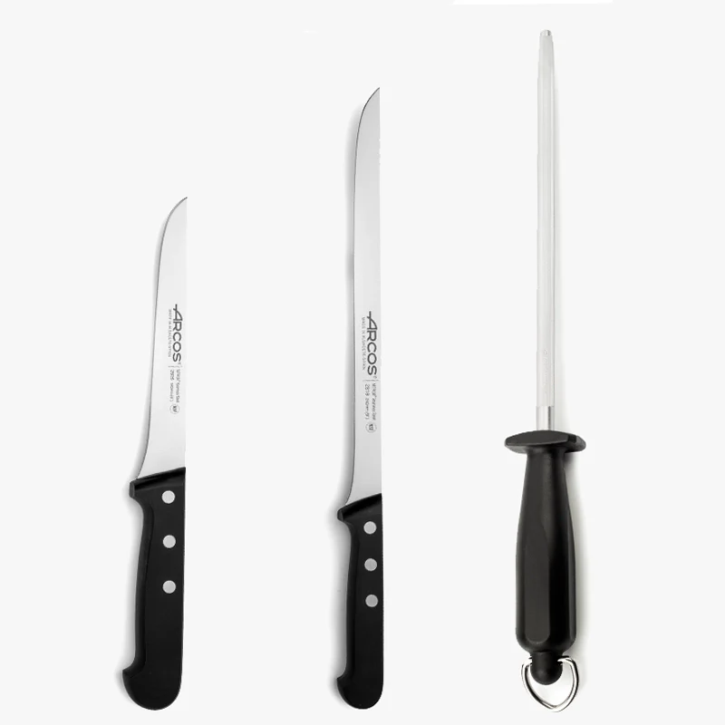 Conjunto de Facas 3 Peças Aço Inoxidável Nitrum Cabo POM