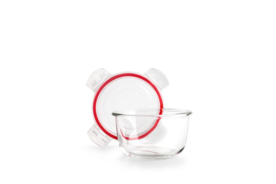 Contentor Redondo Borosilicato 800 ml para Armazenamento de Alimentos