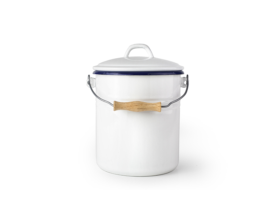 Cubo para Compostagem 6L com Tampa Branco