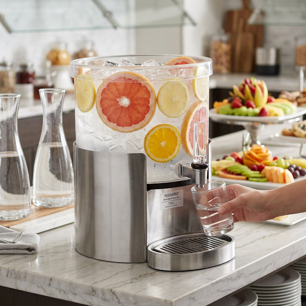 Dispensador de Bebidas Elíptico 7.6L com Torneira Sem Contacto