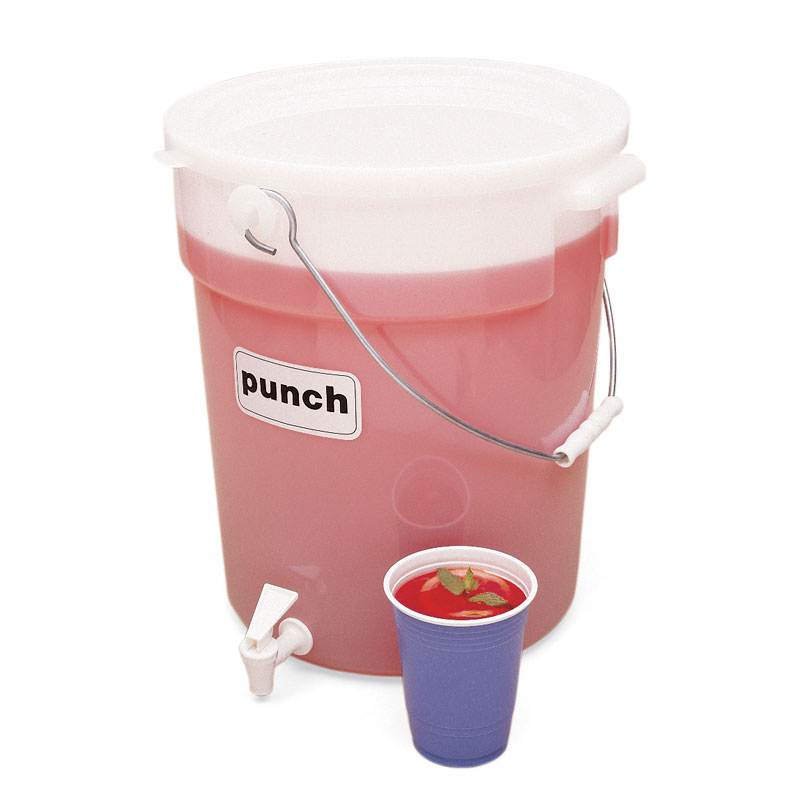 Dispensador de Bebidas em Polietileno Branco — 34.3 x 34.4 x 37.5 cm