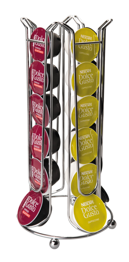 Dispensador de Cápsulas Dolce Gusto para 24 Unidades Cromado