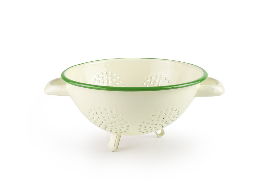 Escorredor de Aço Esmaltado 22 cm para Cozinha Profissional