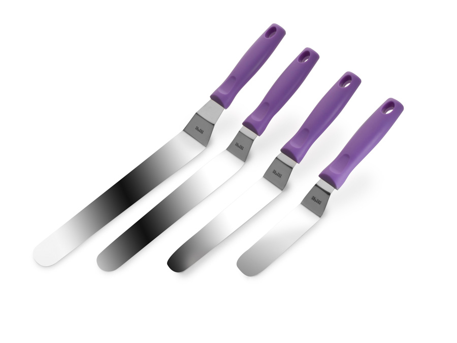 Espátula Acodada 30 cm, Aço Inoxidável 18/10 para Cozinha Profissional