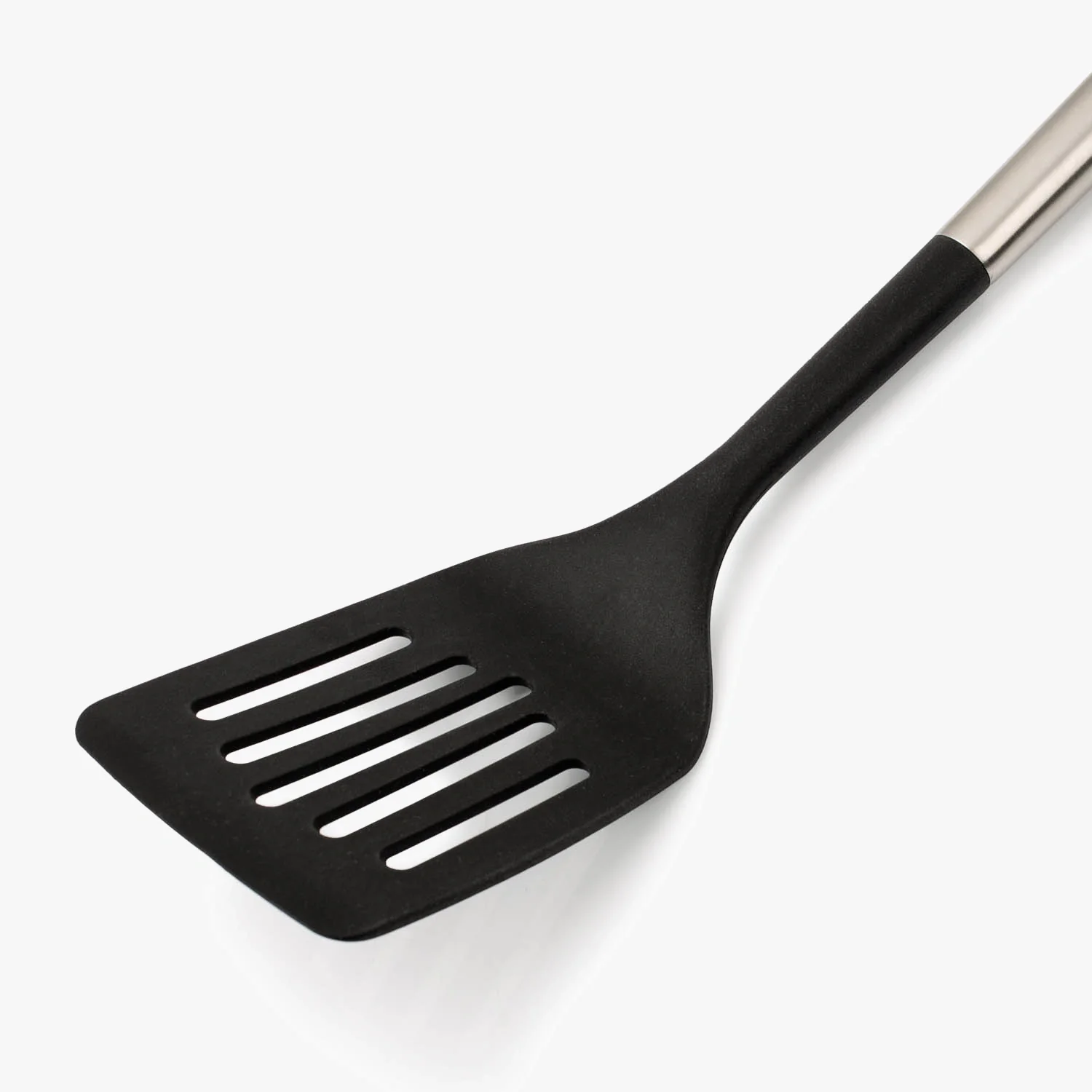 Espátula Ranurada de Silicone 339 mm, Cabo Inox, Resistente 240ºC