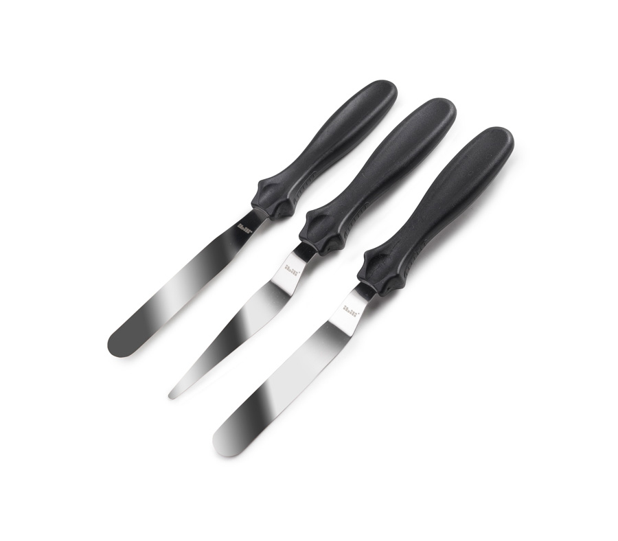Set 3 Espátulas Mini Inox para Cozinha Profissional