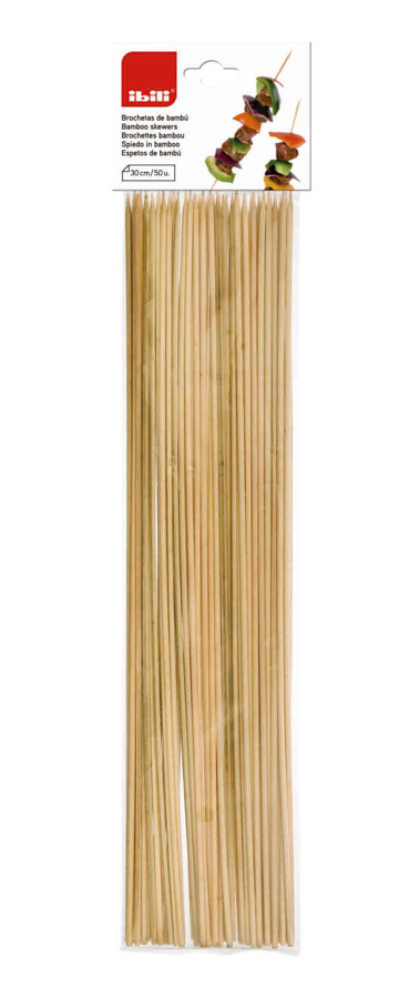 Espetos de Bambu 20 cm para Aperitivos e Grelhados - 100 un.