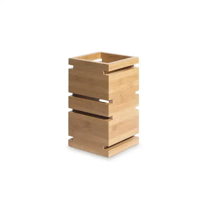 Expositor Modular Quadrado de Bambu para Buffet 30cm
