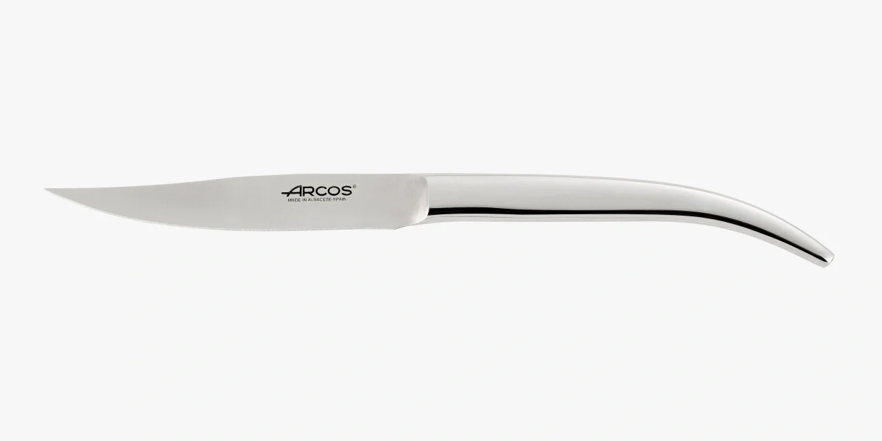 Faca de Bife Fio Liso Monobloco Aço Inoxidável 110 mm