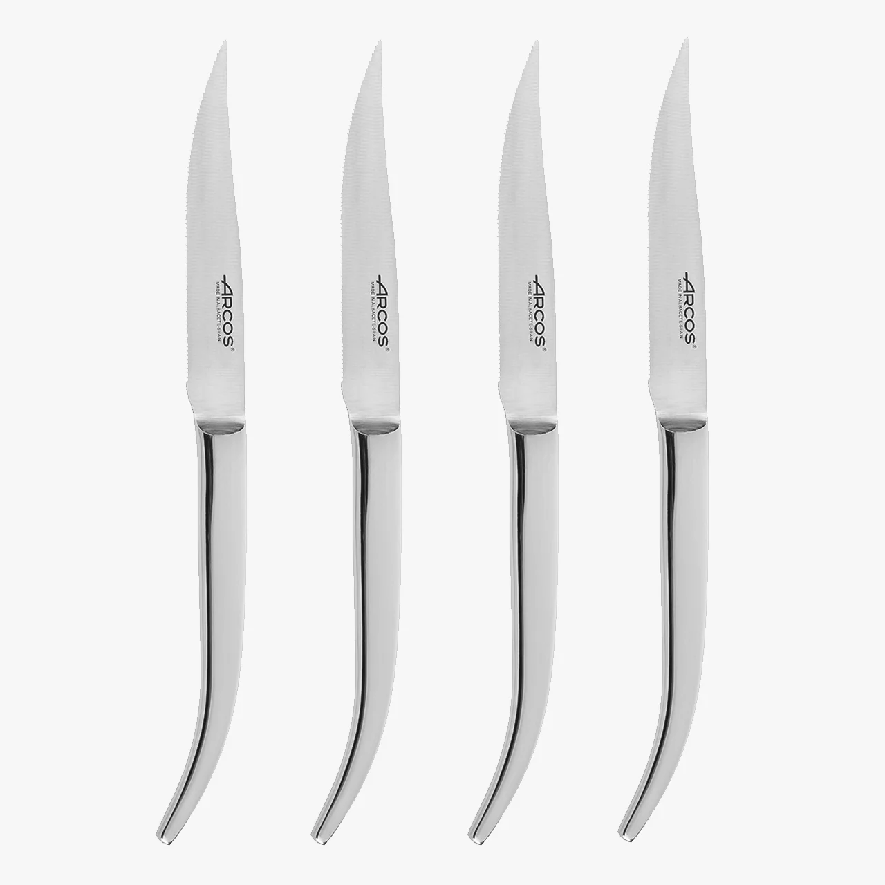 Faca de Bife Monobloco Aço Inoxidável 110 mm - Pack 4 Unidades