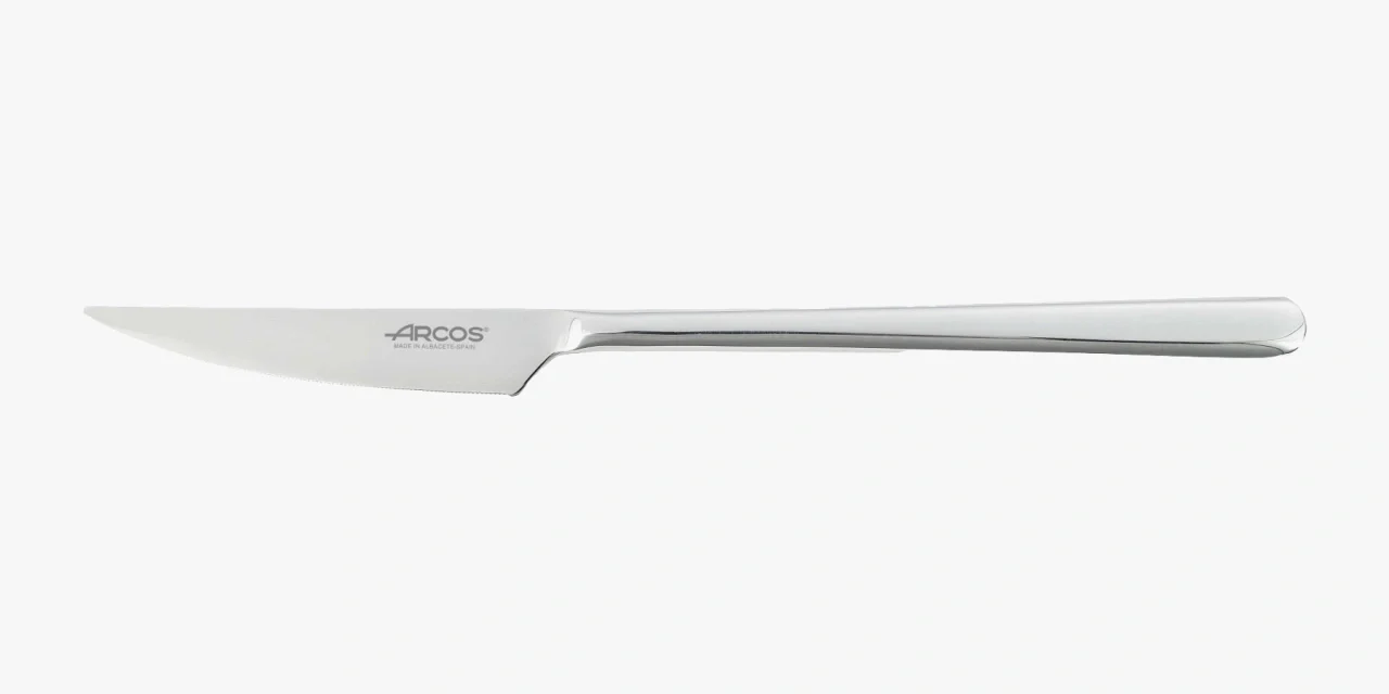 Faca de Bife Serrilhada 100 mm em Aço Inoxidável Monobloco