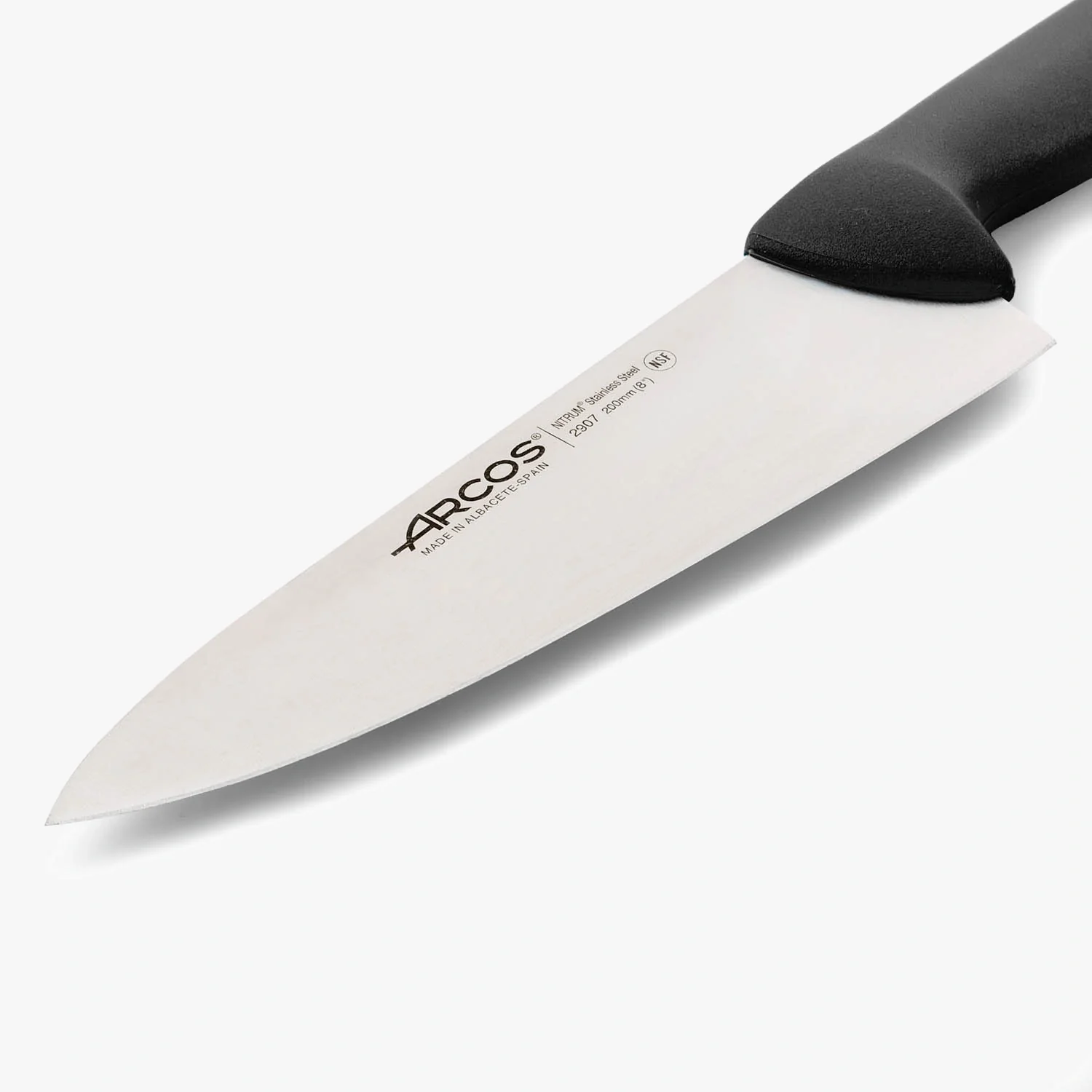 Faca de Chef 200 mm Aço Inoxidável Nitrum Cabo Ergonómico Preto