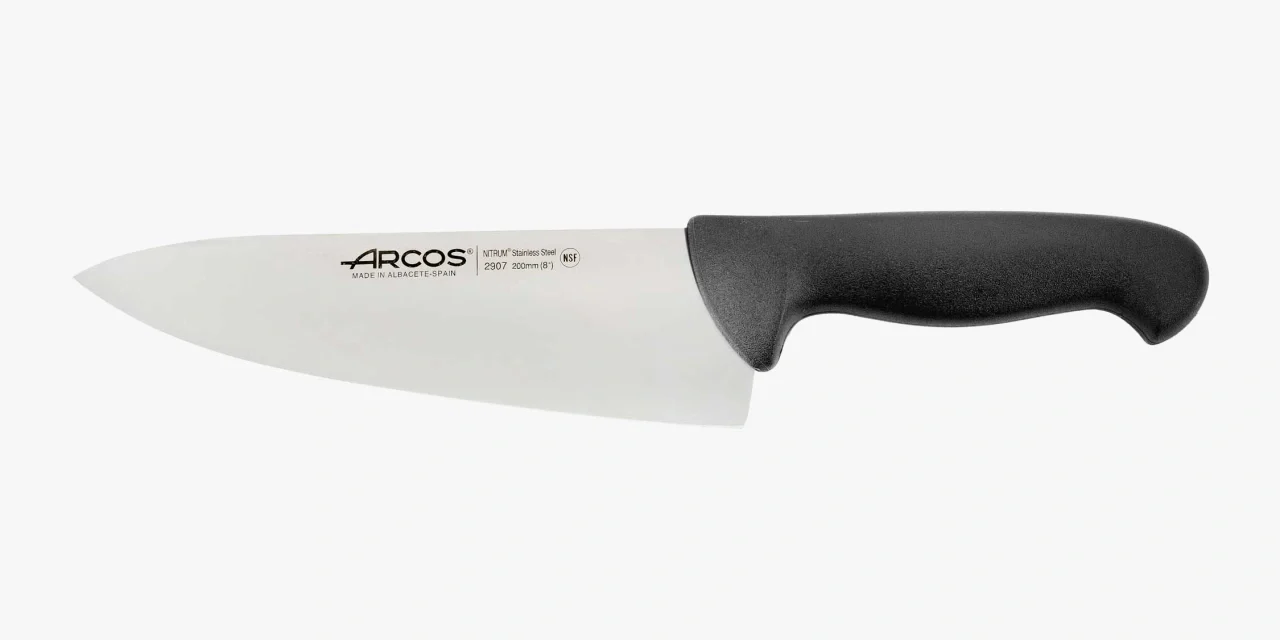 Faca de Chef 200 mm Aço Inoxidável Nitrum Cabo Ergonómico Preto
