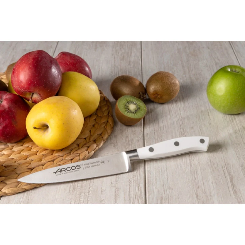 Faca Chef Forjada 150mm Aço Inoxidável NITRUM Cabo Branco