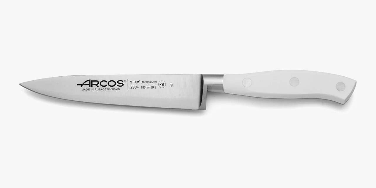 Faca Chef Forjada 150mm Aço Inoxidável NITRUM Cabo Branco