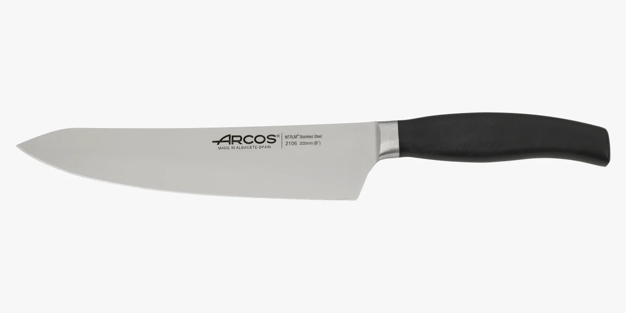 Faca de Chef Forjada 200mm, Lâmina Aço Inox, Cabo Polipropileno