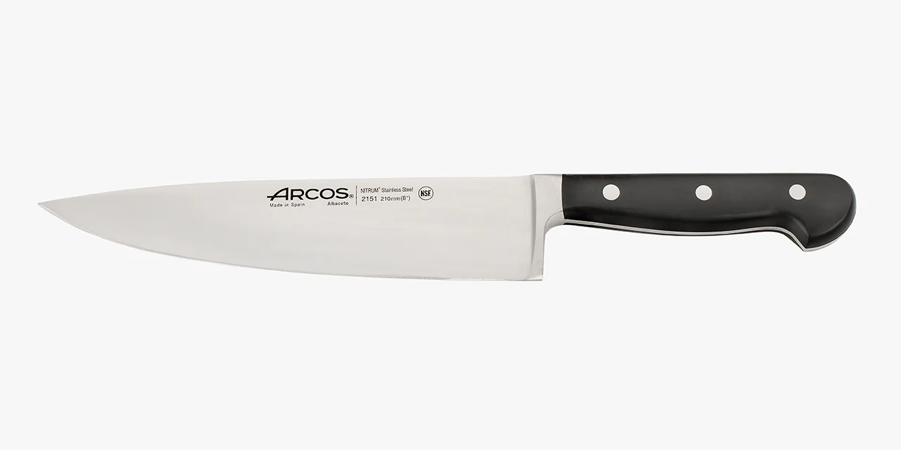 Faca de Chef Profissional 210 mm, Aço NITRUM, Cabo POM Ergonómico