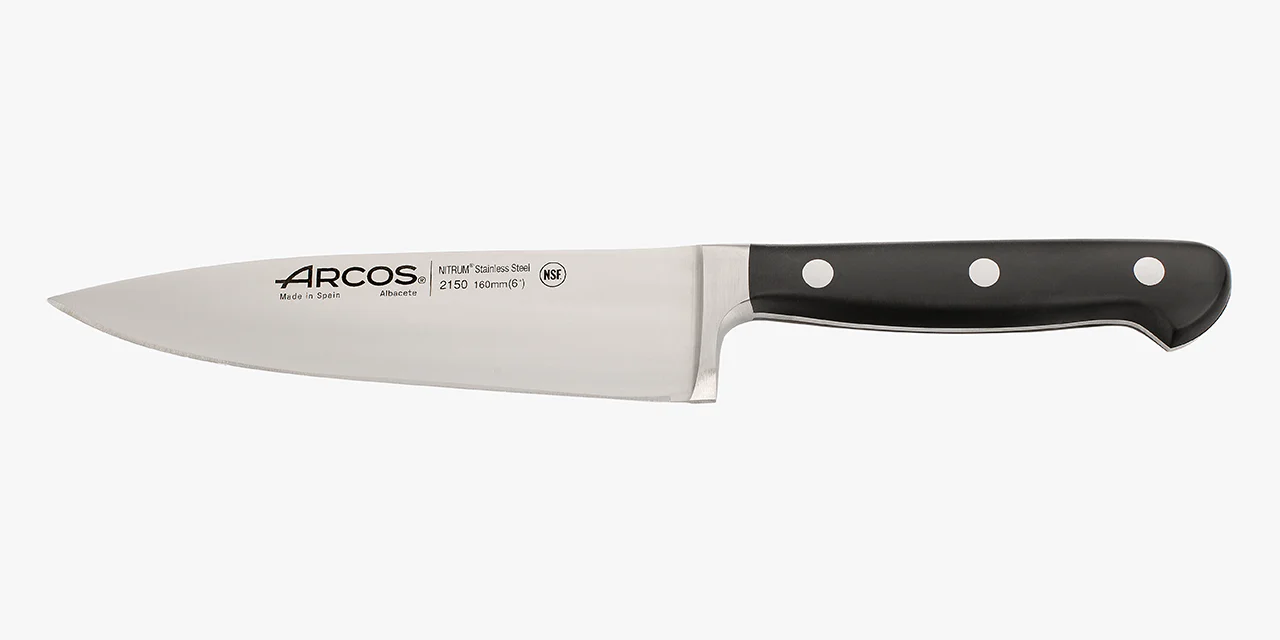 Faca de Chef Profissional 160 mm, Lâmina NITRUM, Cabo Ergonómico POM
