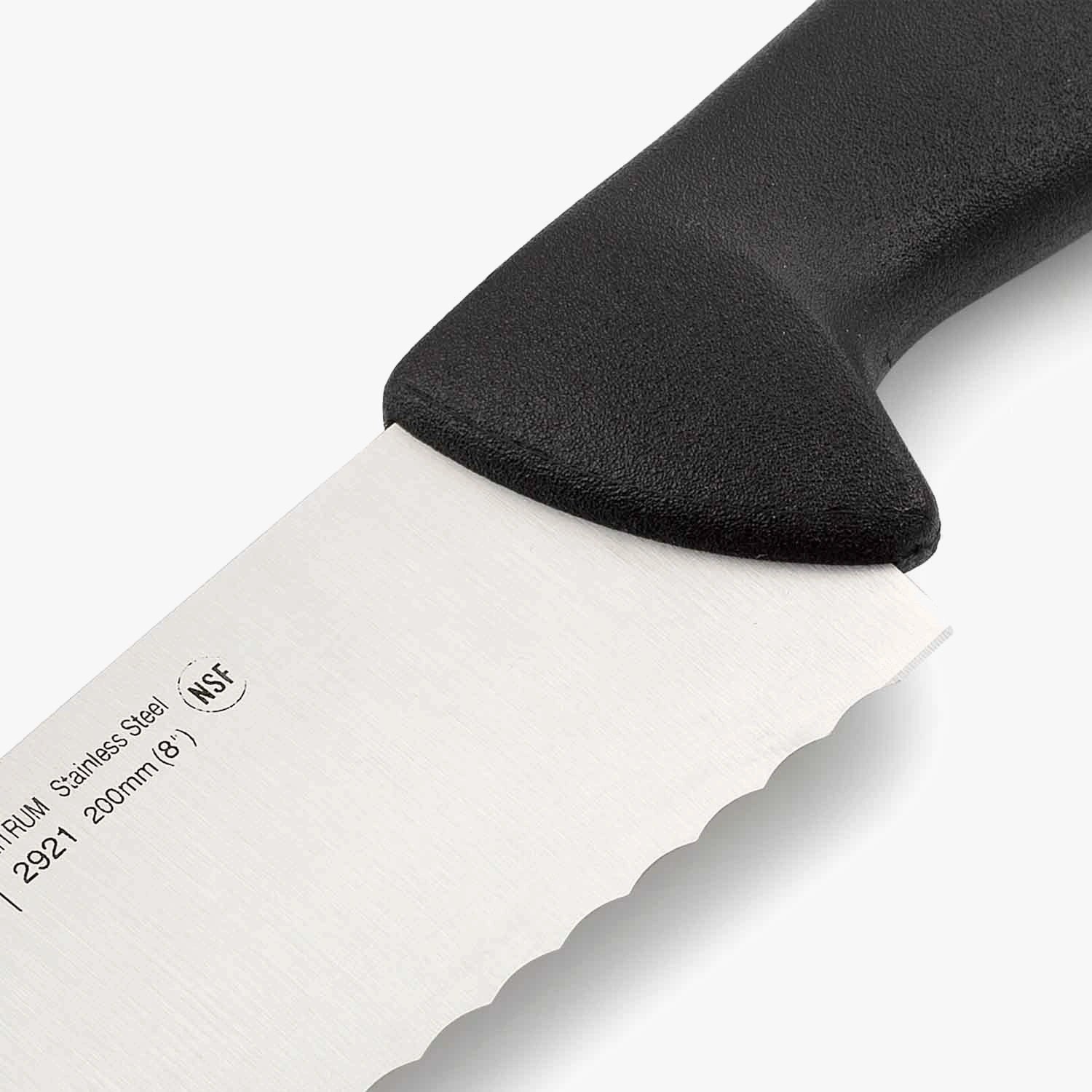 Faca de Chef Serrilhada 200 mm Aço Inoxidável NITRUM - Cabo Ergonómico