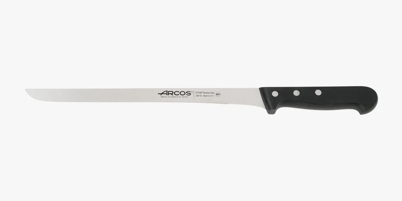 Faca para Presunto Lâmina 280 mm Aço Inoxidável Cabo POM
