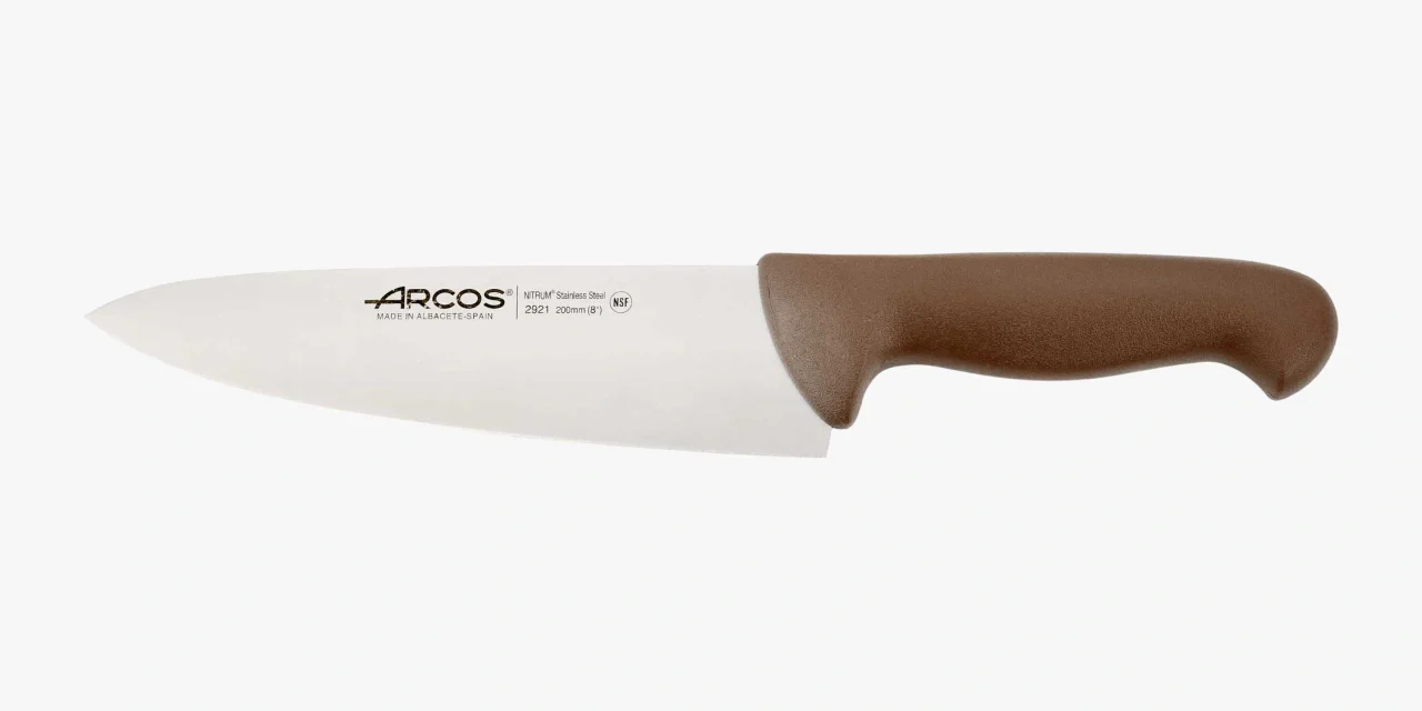 Faca de Cozinheiro Lâmina 200 mm Aço Inoxidável NITRUM Cabo Vermelho