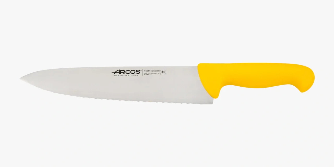 Faca de Cozinheiro Serrilhada 250 mm Aço Inoxidável NITRUM