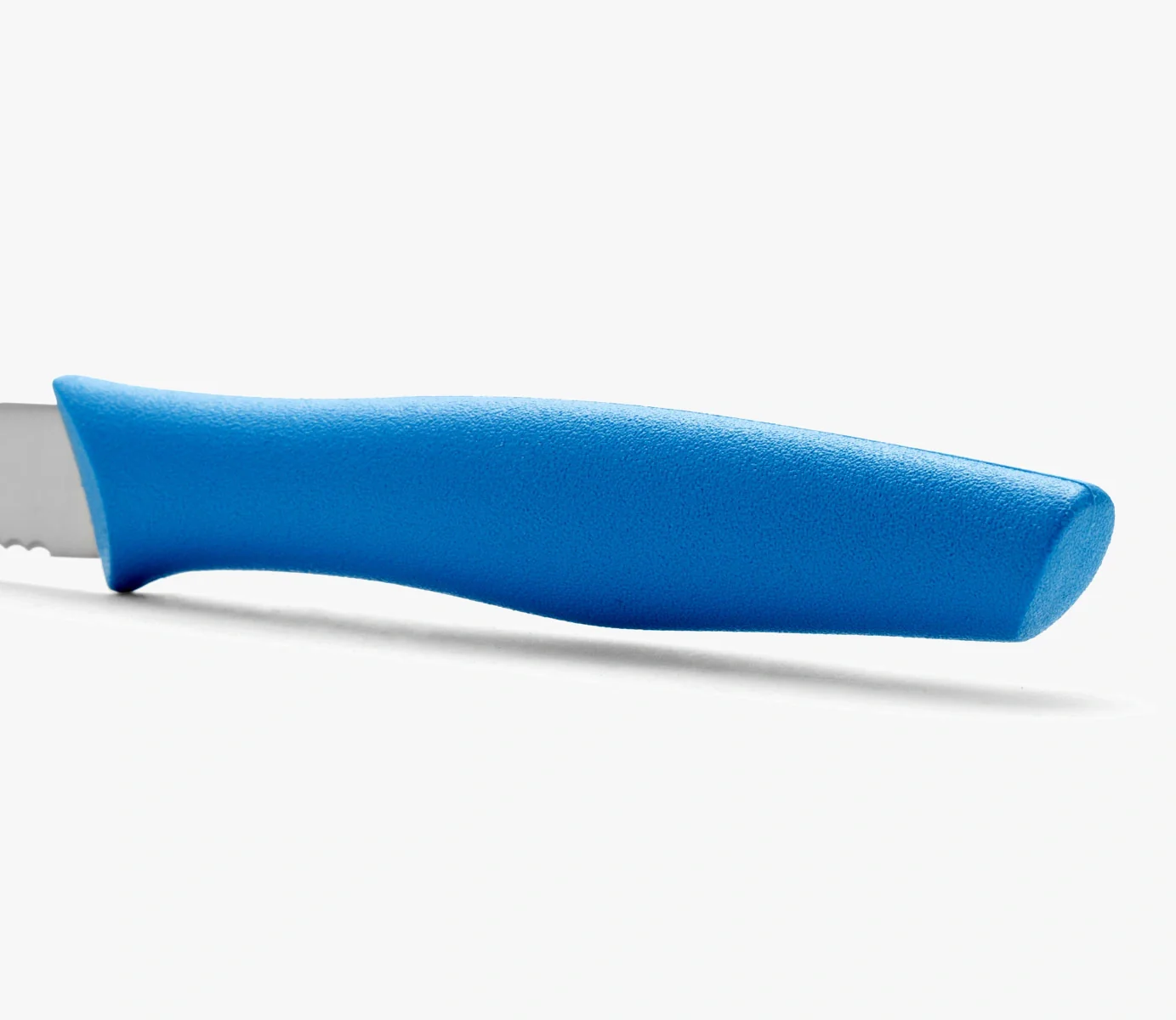 Faca de Descascar Serrilhada 100 mm – Cabo Azul Antiderrapante