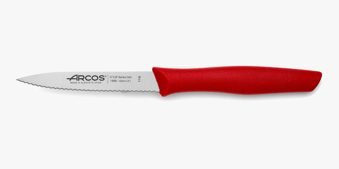 Faca de Descascar Serrilhada 100 mm para Cozinha Profissional