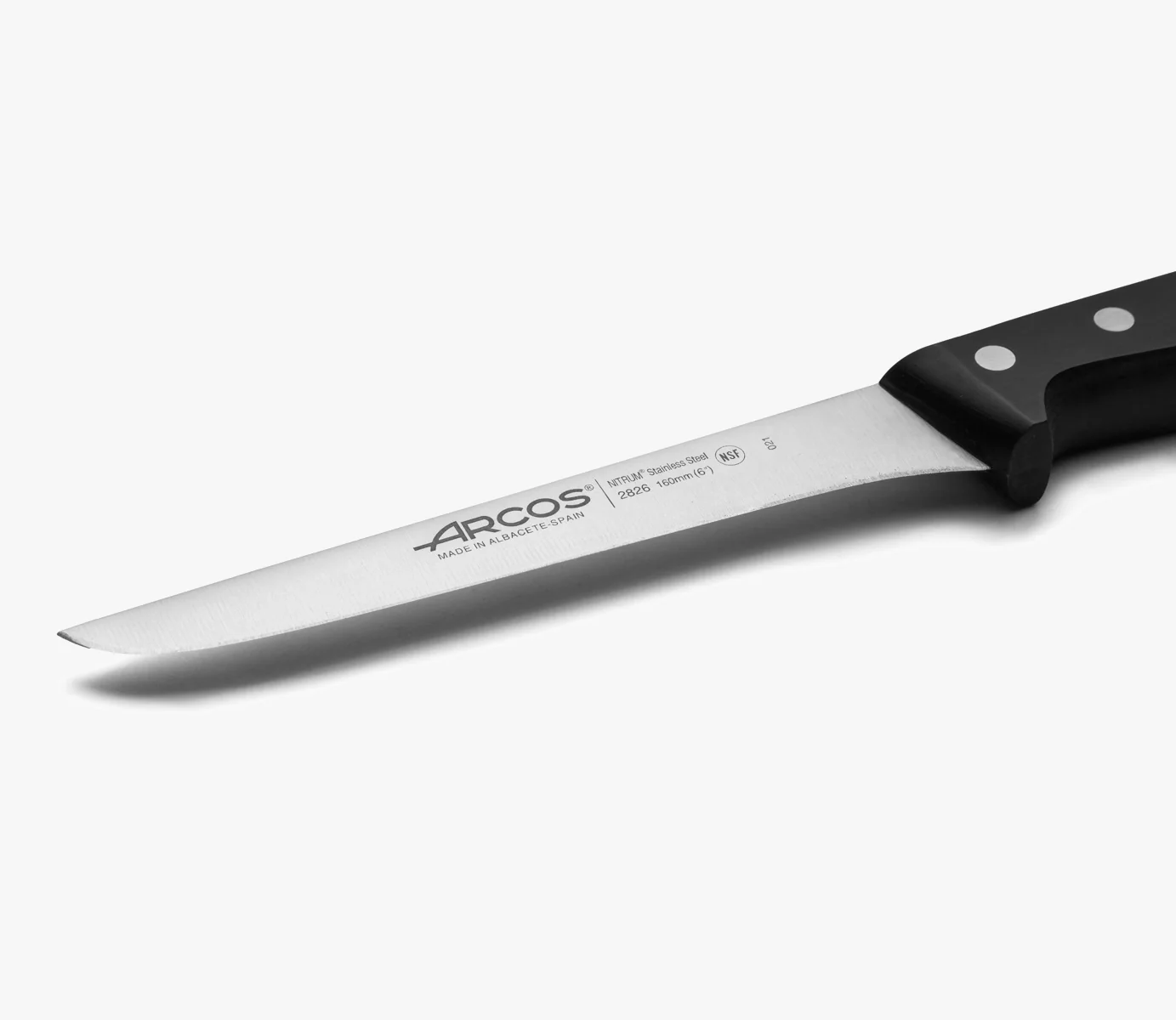 Faca Desossar Lâmina NITRUM 160mm Cabo POM Preto Profissional
