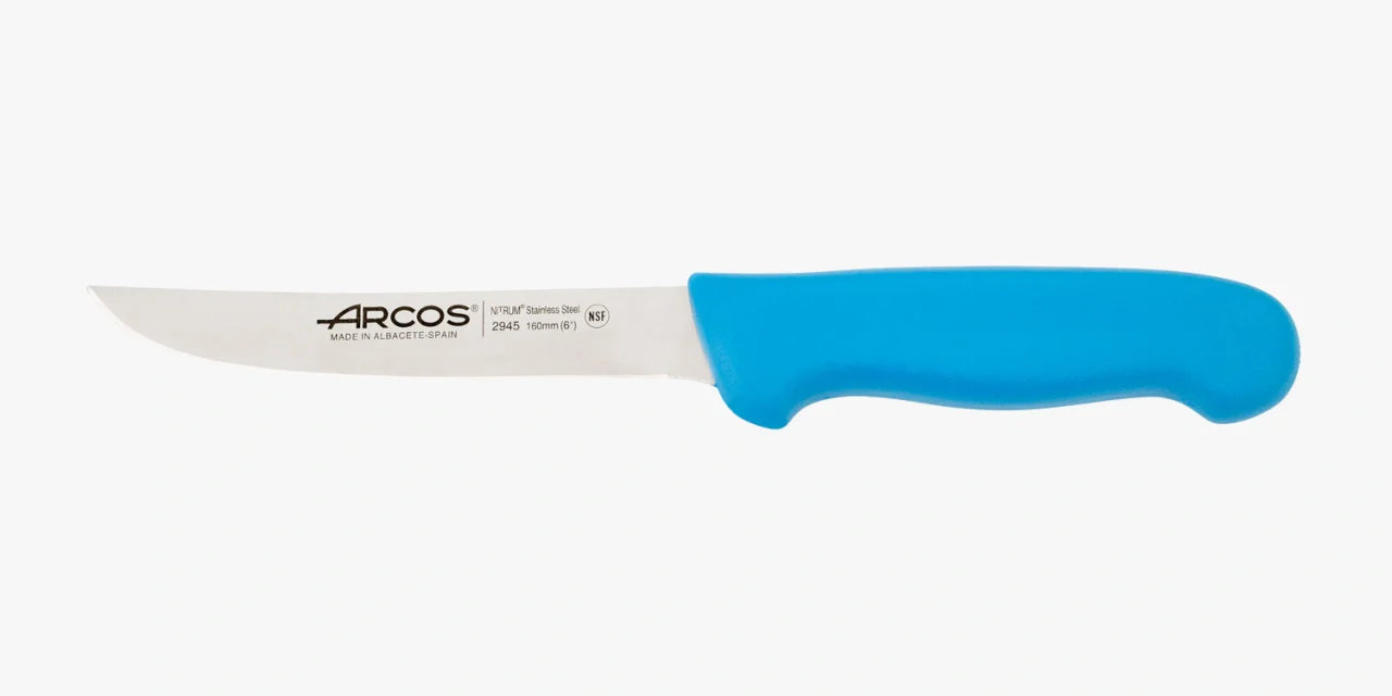 Faca Desossar Lâmina NITRUM 160mm Cabo POM Preto Profissional
