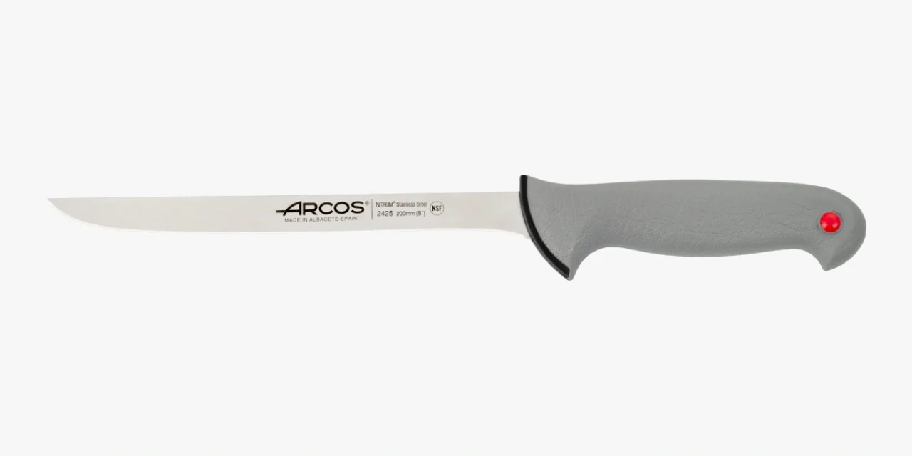 Faca Fileteadora Flexível 200mm Lâmina Aço Inoxidável NITRUM