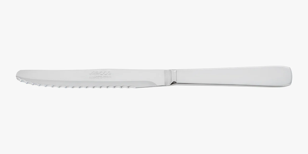 Faca de Mesa Aço Inoxidável Lâmina Serrilhada 110 mm para Sobremesa