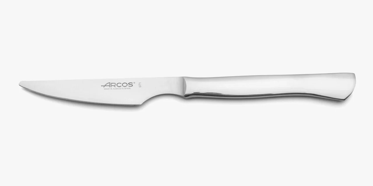Faca de Mesa para Carne 100 mm Aço Inoxidável Monobloco