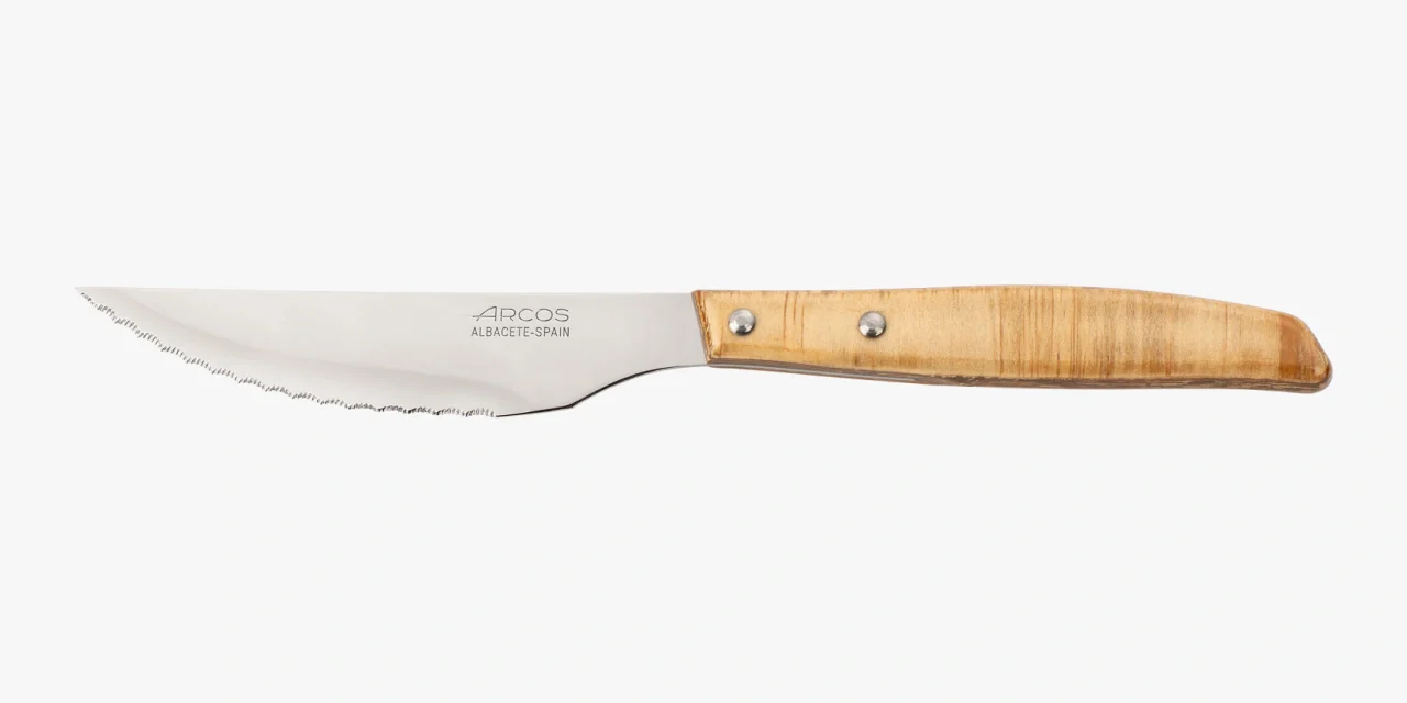 Faca de Mesa para Carne, Lâmina Inox Nitrum 100mm, Cabo Madeira