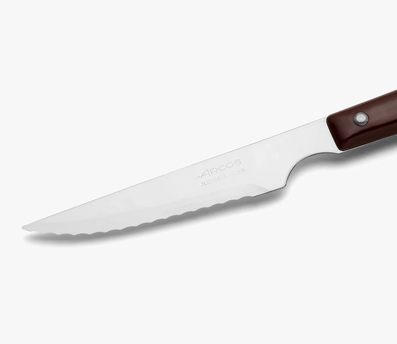 Faca de Mesa para Carne, Lâmina NITRUM 110 mm, Cabo Nylon Marrom