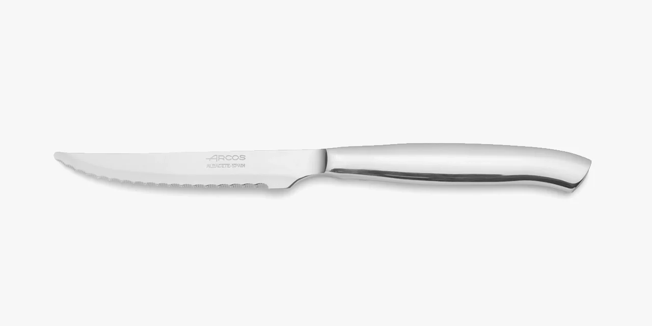 Faca de Mesa Lâmina Serrada 110 mm Aço Inoxidável Monobloco