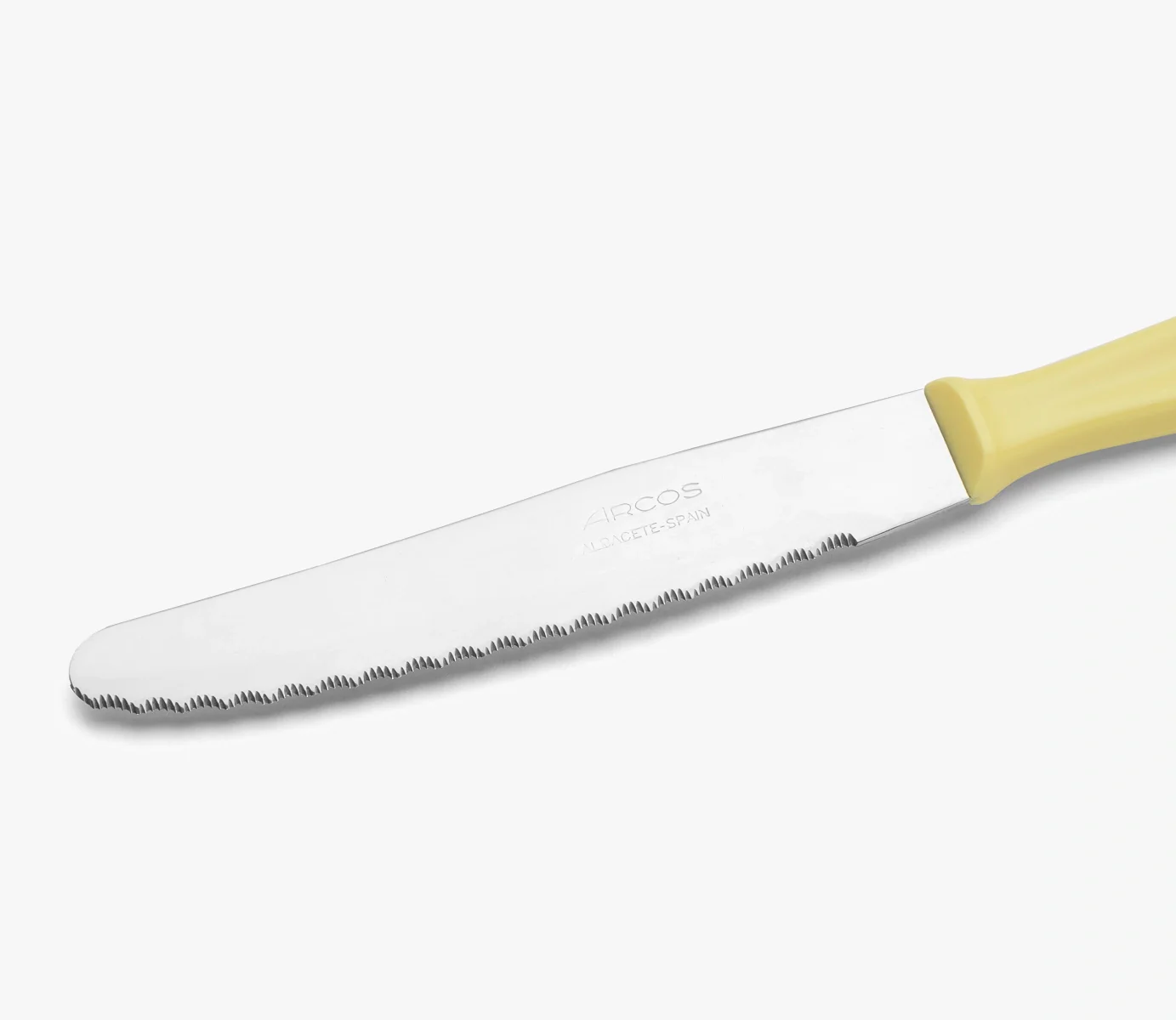 Faca de Mesa Serrilhada 125 mm - Cabo Polipropileno Creme