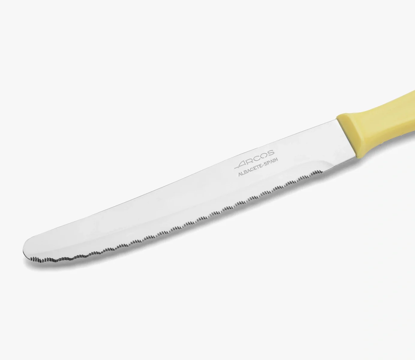 Faca de Mesa Lâmina Serrilhada 105 mm Cabo Polipropileno Creme