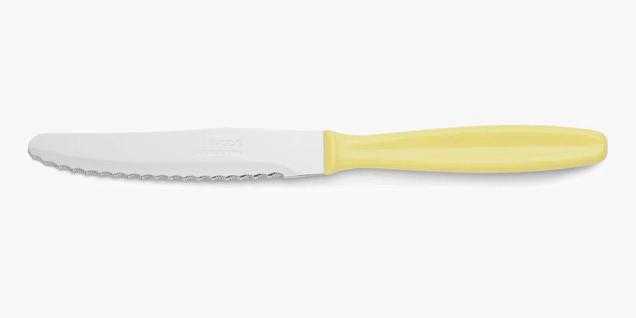 Faca de Mesa Lâmina Serrilhada 105 mm Cabo Polipropileno Creme