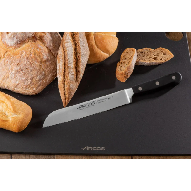 Faca de Pão Profissional 180 mm Lâmina Forjada NITRUM®