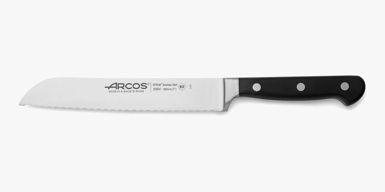 Faca de Pão Profissional 180 mm Lâmina Forjada NITRUM®