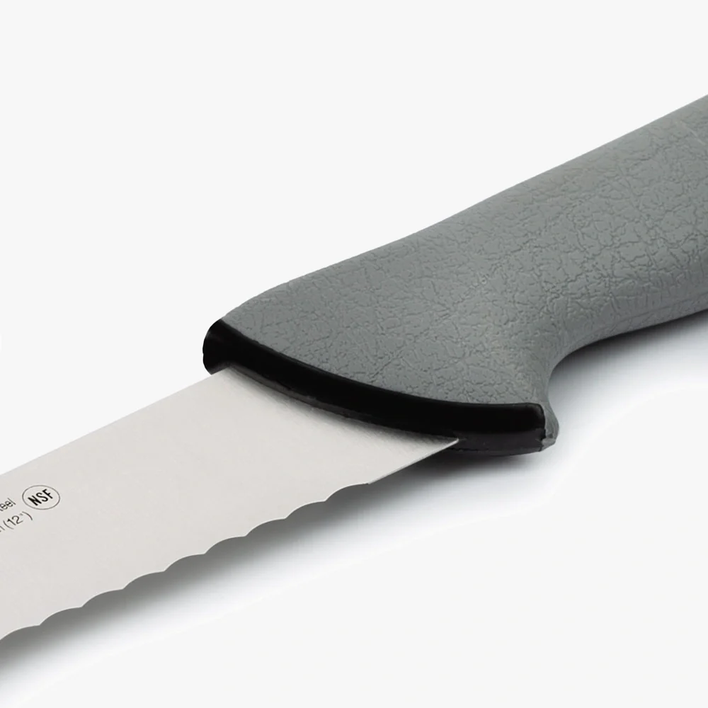 Faca de Pasteleiro Serrilhada 300 mm - Cabo Ergonómico Cinzento