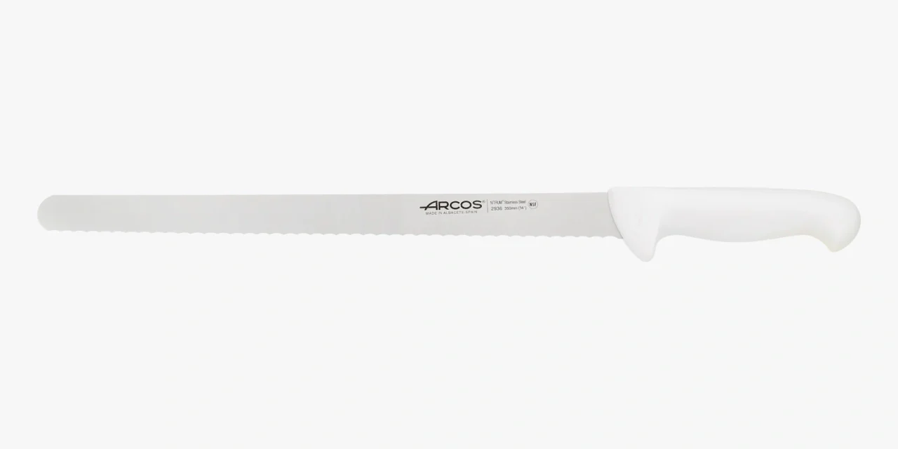 Faca de Pasteleiro Flexível Serrilhada 350 mm para Cozinha Profissional